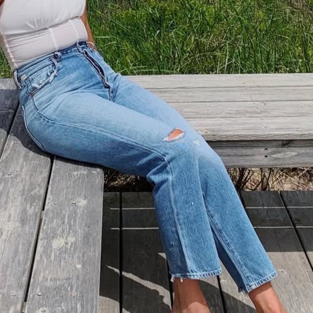 Citizens Of Humanity Light Blue Cropped Jeans